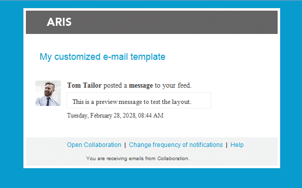 Customize e-mail notification